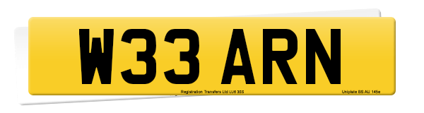 Registration number W33 ARN